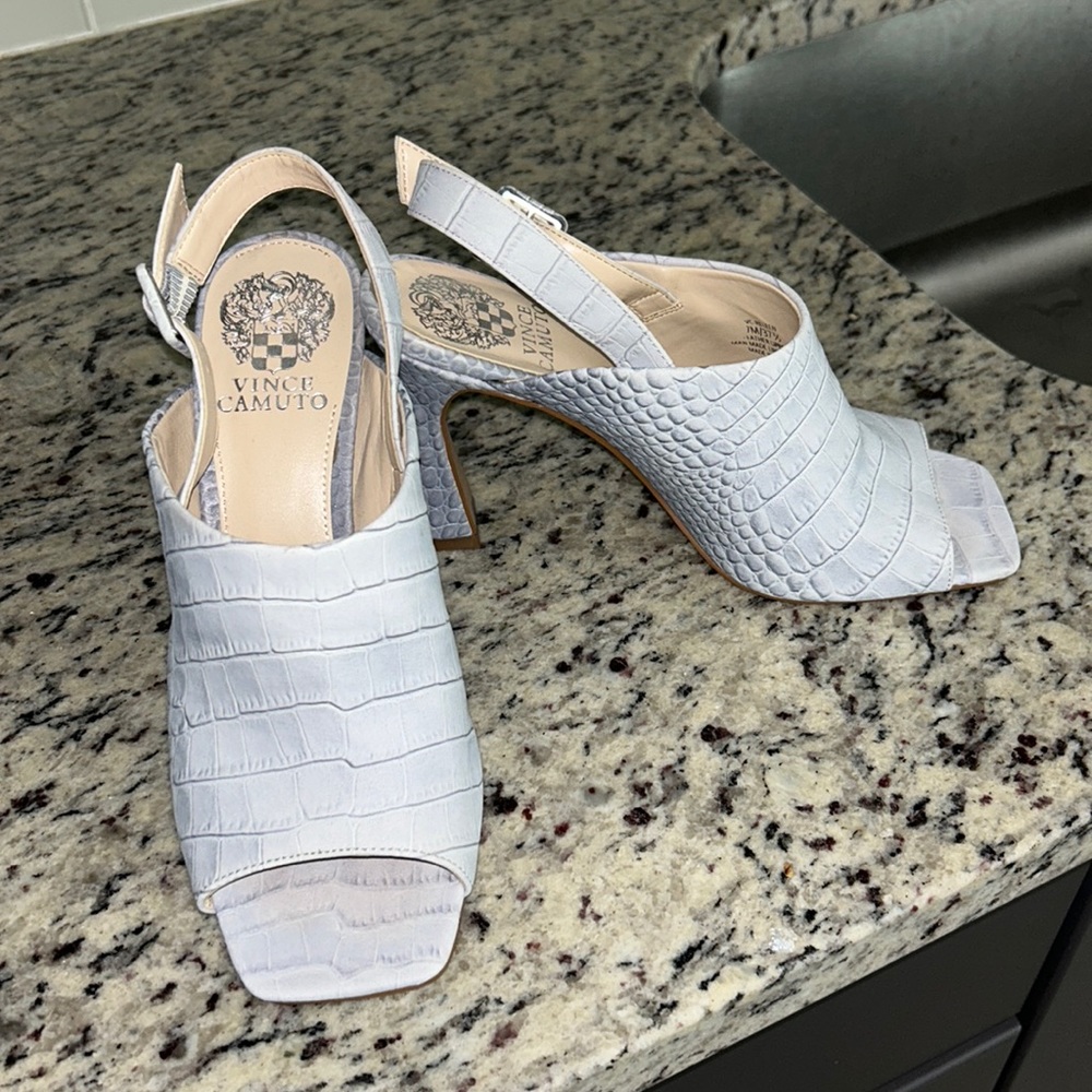 Vince Camuto snakeskin heels. New condition